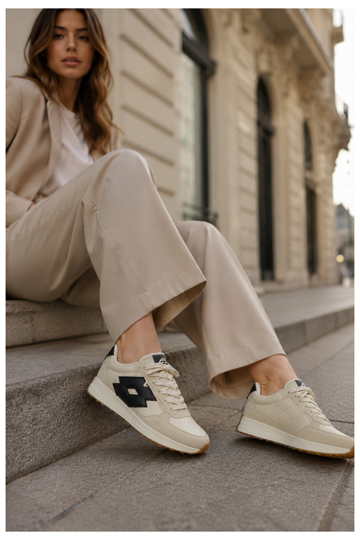 Baskets femme LOTTO 2401930U CALENTO en blanc atténué