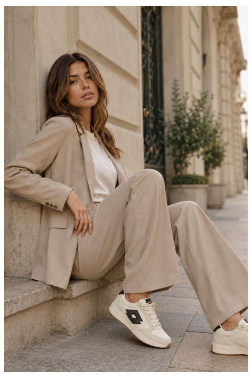 Baskets femme LOTTO 2401930U CALENTO en blanc atténué