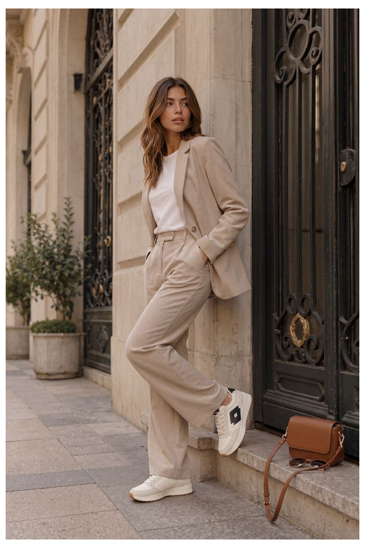 Baskets femme LOTTO 2401930U CALENTO en blanc atténué