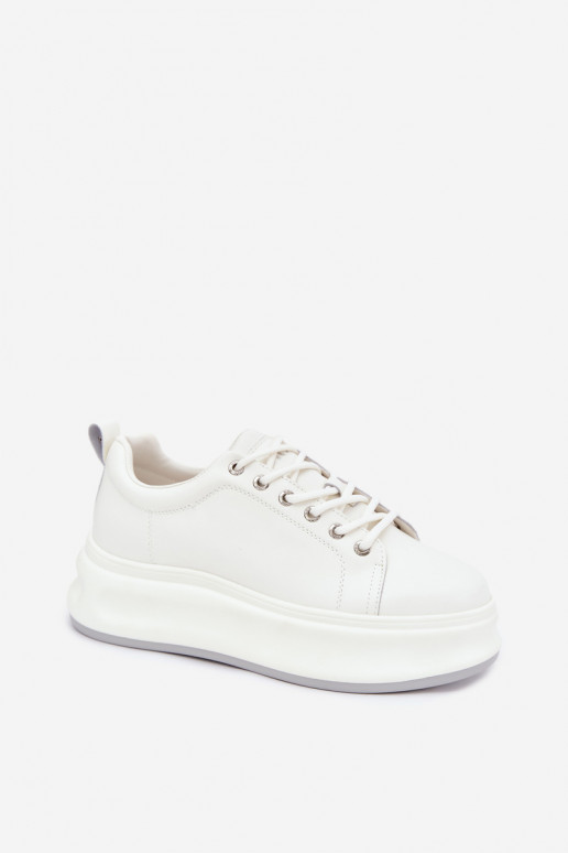 Baskets blanches pour femmes avec plateforme GOE SS2N4021