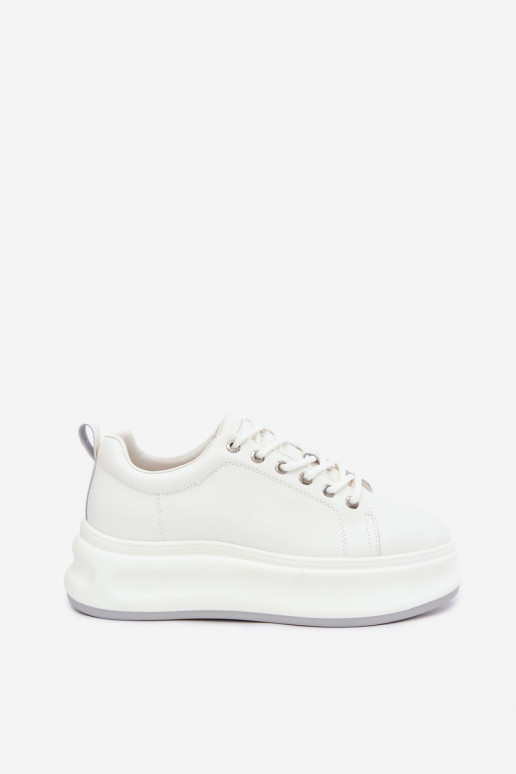 Baskets blanches pour femmes avec plateforme GOE SS2N4021