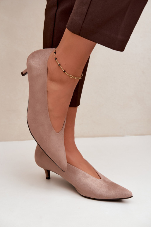 Chaussures en daim sable avec Kitten Heel Nuretta