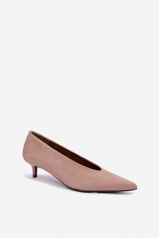 Chaussures en daim sable avec Kitten Heel Nuretta