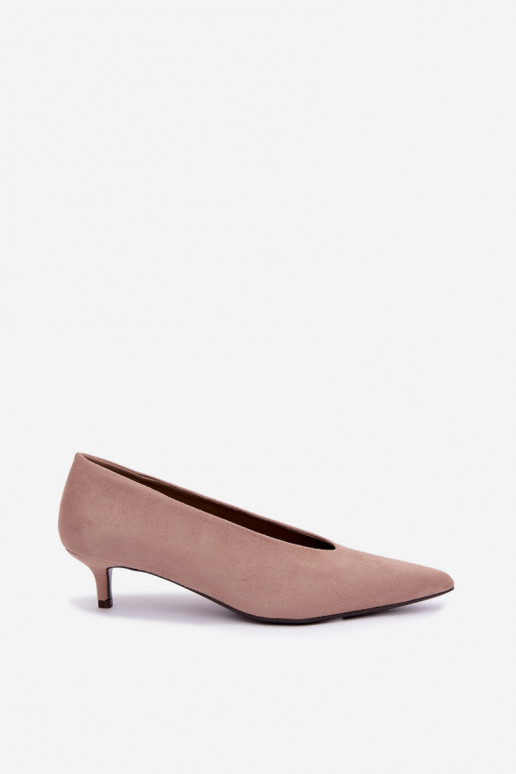 Chaussures en daim sable avec Kitten Heel Nuretta