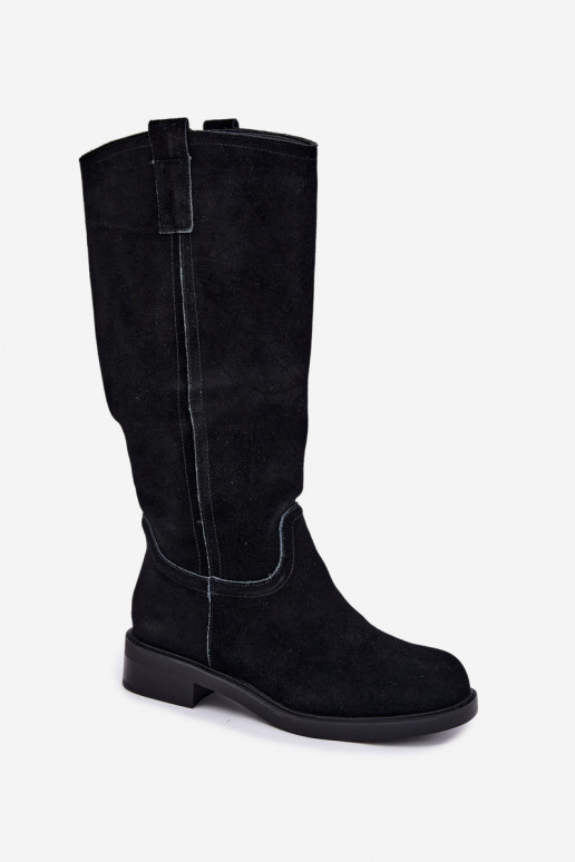 Bottes noires en daim isolées Ashmere
