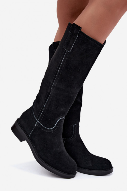 Bottes noires en daim isolées Ashmere