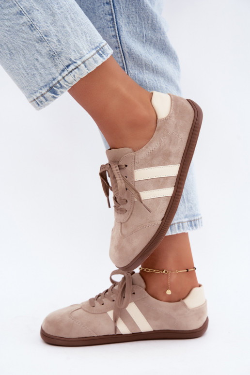 Baskets beiges pour femmes Barefoot Kessy