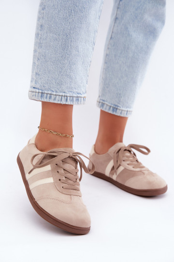 Baskets beiges pour femmes Barefoot Kessy 2