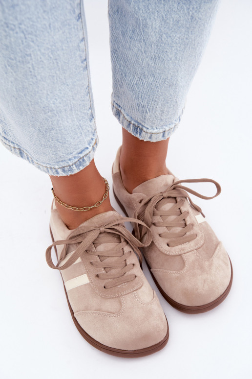 Baskets beiges pour femmes Barefoot Kessy