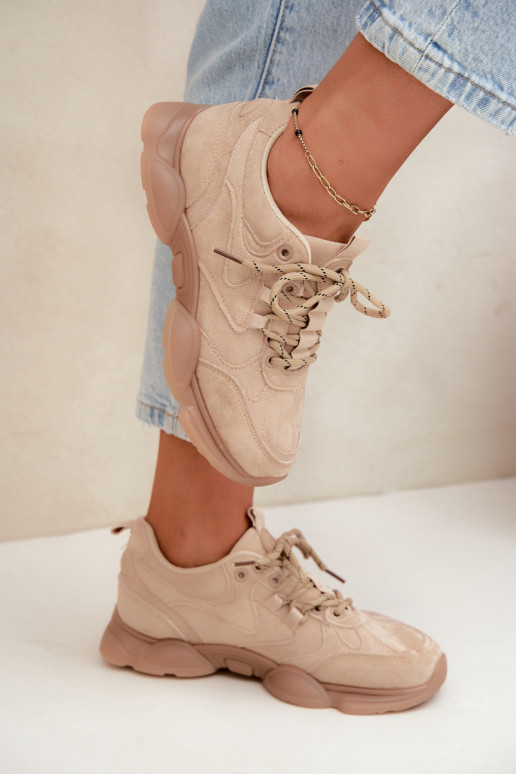 Baskets pour femmes en couleur sable Shaley