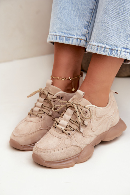 Baskets pour femmes en couleur sable Shaley