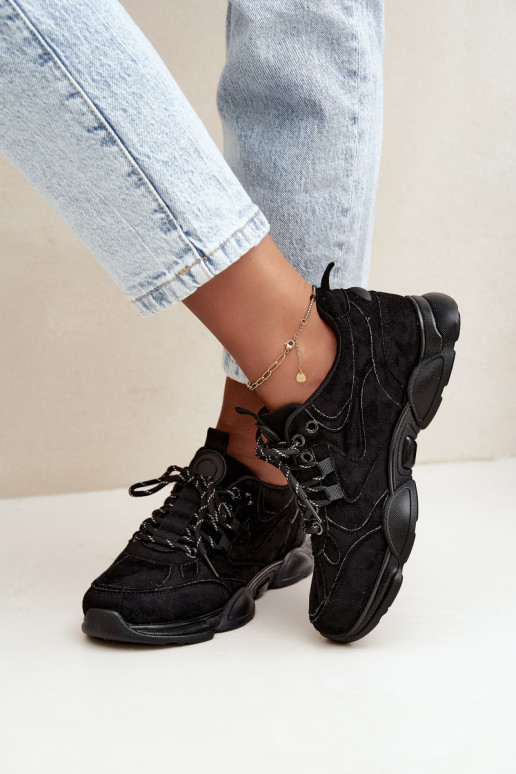 Baskets pour femmes en couleur noire Shaley