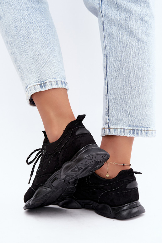 Baskets pour femmes en couleur noire Shaley