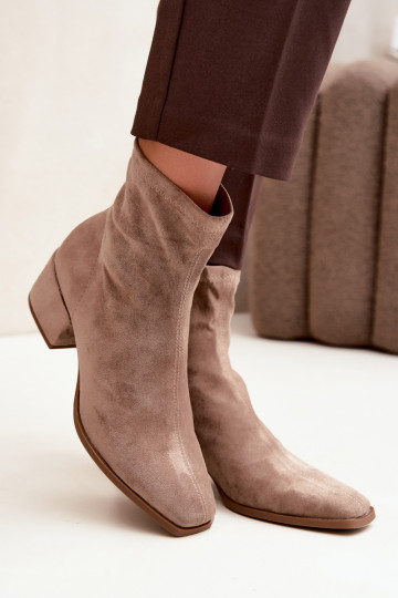 Bottines à talons pour femmes de type Klocek en couleur kaki Rosley 2