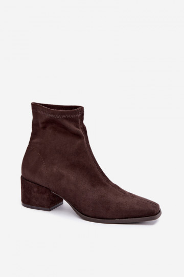 Bottines à talons pour femmes de type Klocek en couleur chocolat Rosley 2