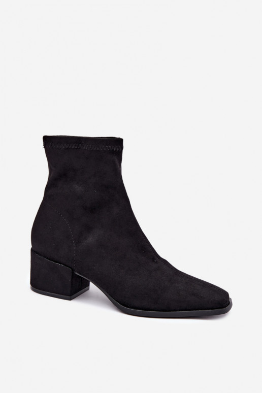 Bottines à talons pour femmes de type Klocek en couleur noire Rosley