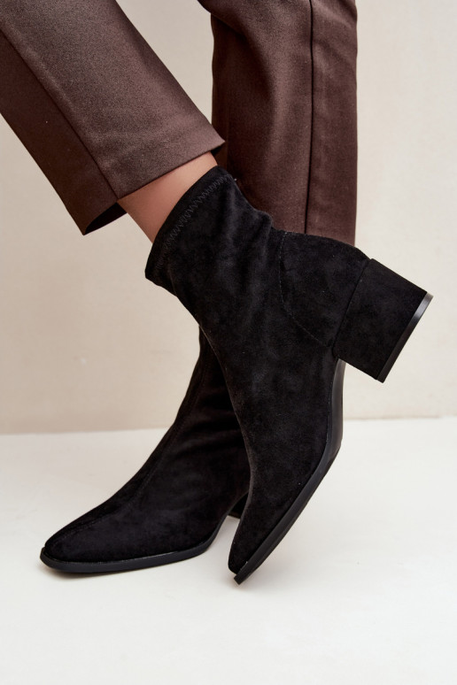 Bottines à talons pour femmes de type Klocek en couleur noire Rosley
