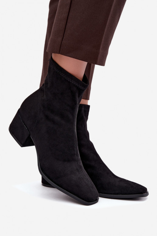 Bottines à talons pour femmes de type Klocek en couleur noire Rosley