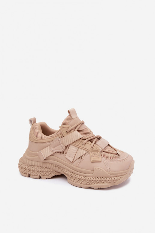 sneakers à rayures en couleur sable Ellery