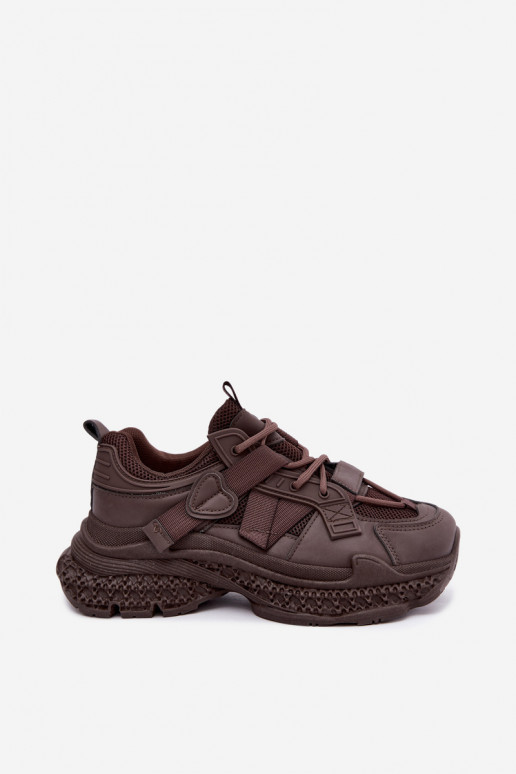 sneakers à rayures en couleur chocolat Ellery