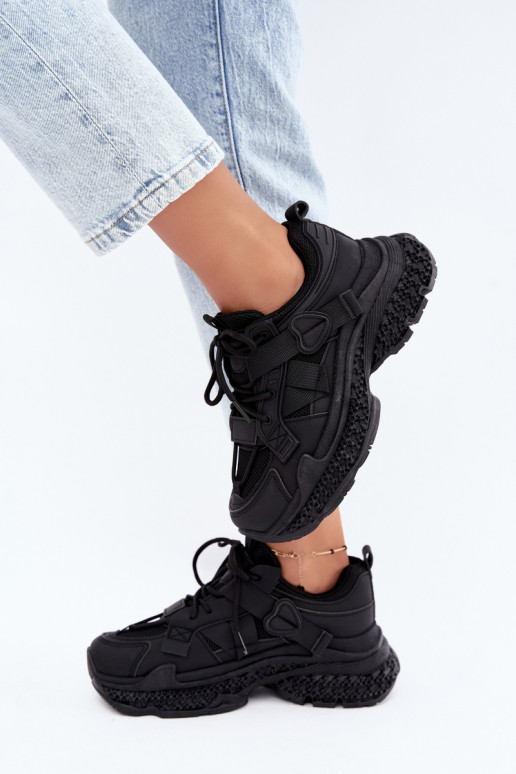 sneakers à rayures en couleur noire Ellery