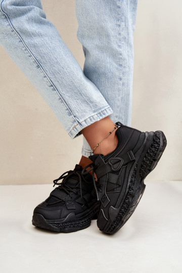 sneakers à rayures en couleur noire Ellery 2