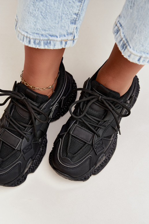 sneakers à rayures en couleur noire Ellery