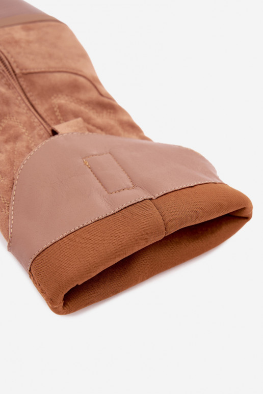 bottes cowboy longues avec talons en couleur marron INesly