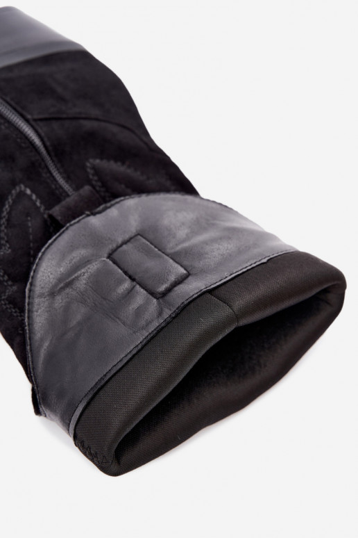 bottes cowboy longues avec talons en couleur noire INesly