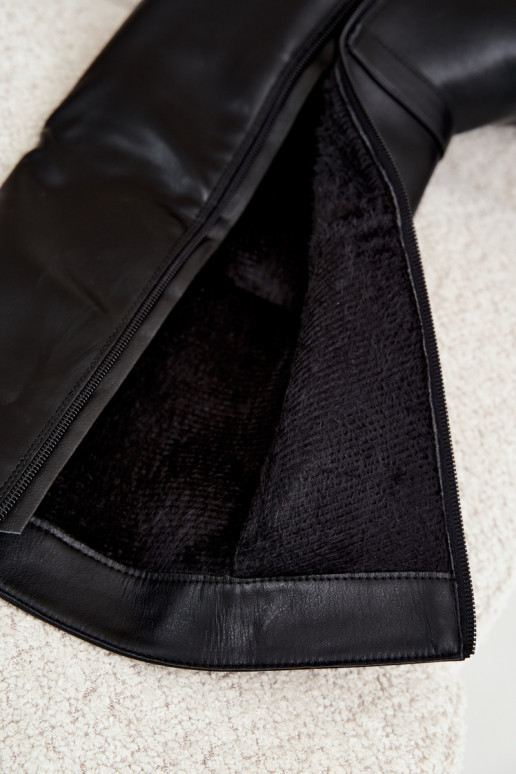 bottes hautes pour femmes avec boucles en noir Elland