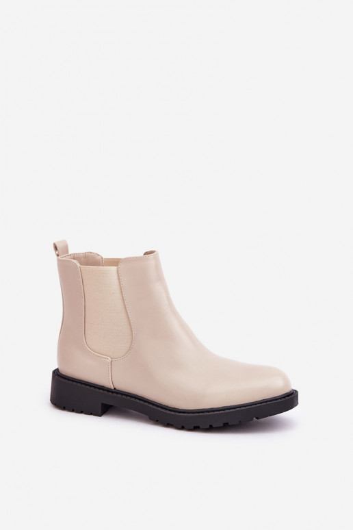 bottines élégantes pour femmes avec talons larges en sable