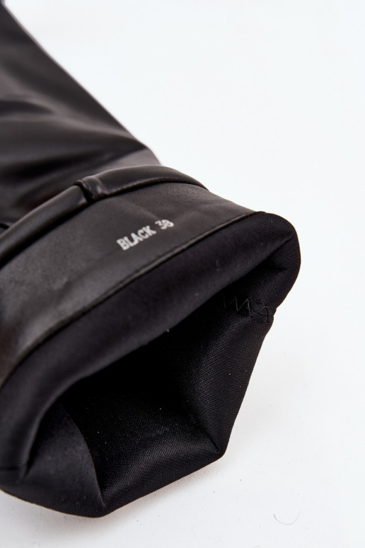 bottes hautes pour femmes avec talons et boucles Jessae en noir