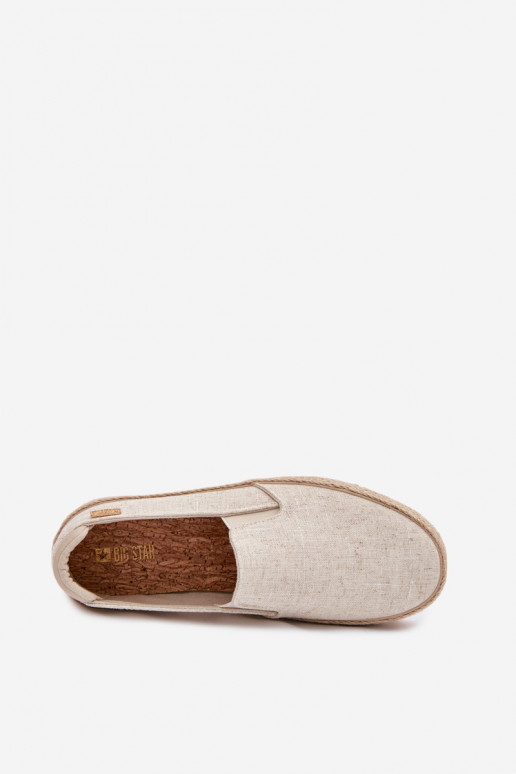 Espadrilles beiges avec plateforme Big Star TT274089