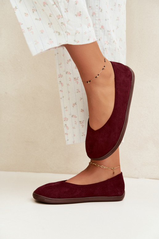 Ballerines pour femmes Barefoot en couleur bordeaux Hollin