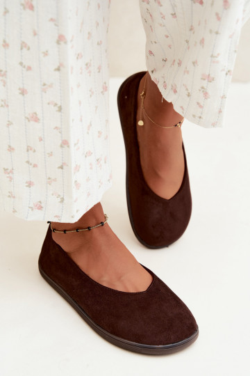 Ballerines pour femmes Barefoot en couleur chocolat Hollin 2