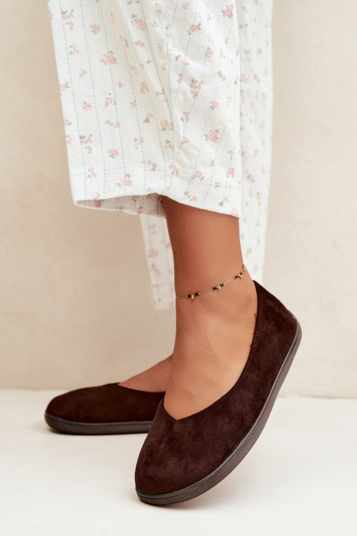 Ballerines pour femmes Barefoot en couleur chocolat Hollin