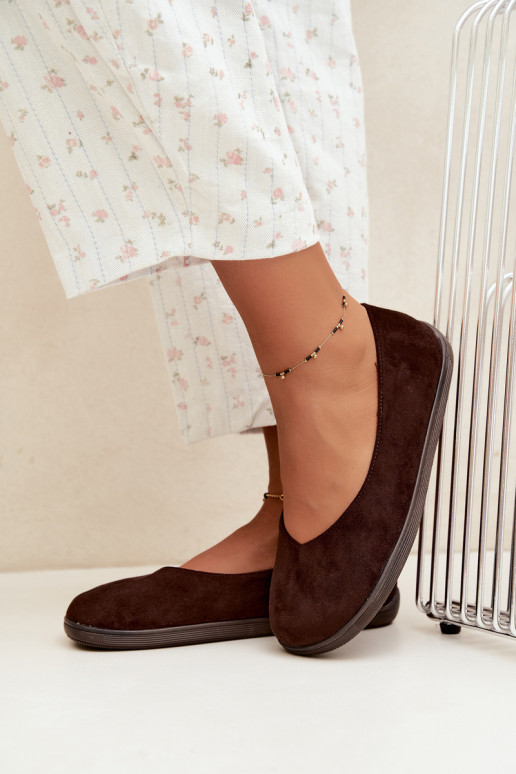 Ballerines pour femmes Barefoot en couleur chocolat Hollin