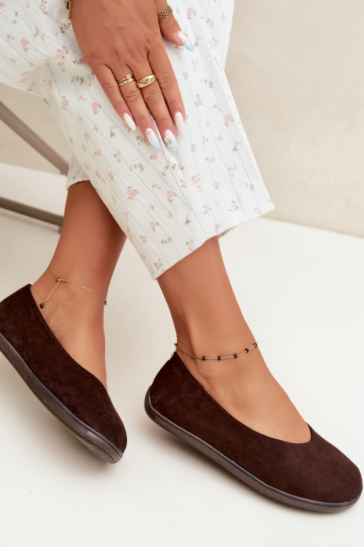 Ballerines pour femmes Barefoot en couleur chocolat Hollin