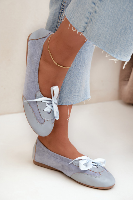 Ballerines sportives bleues avec des détails élégants Peonia