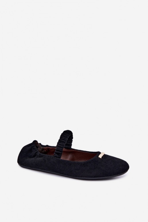 Sandales noires avec détails décoratifs Brinelle