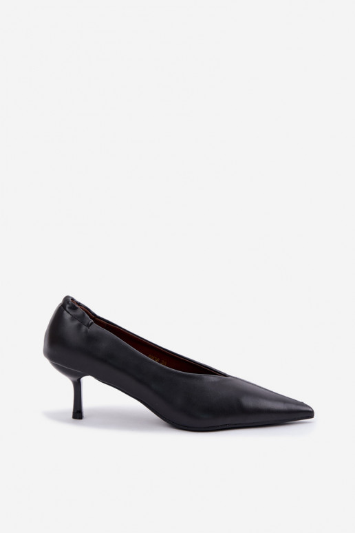 Talons avec broderie et éléments décoratifs couleur noire Dalis