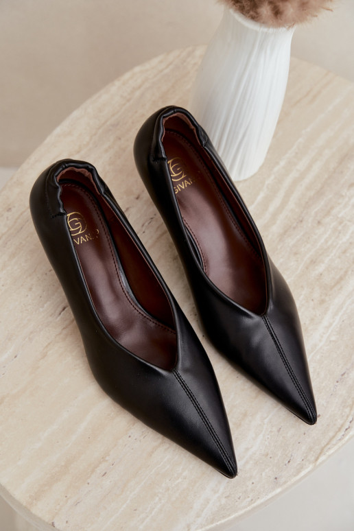 Talons avec broderie et éléments décoratifs couleur noire Dalis