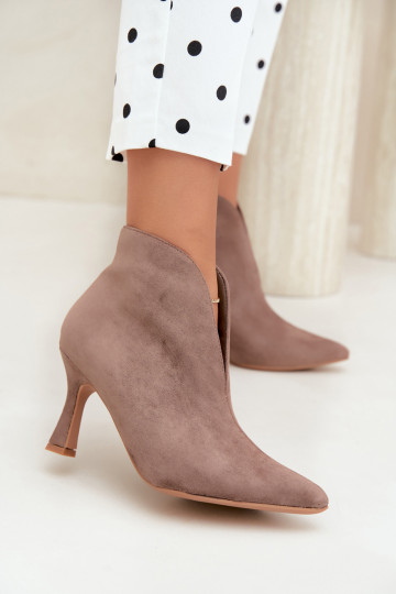 bottines pour femmes avec découpes et talons en sable Jelya 2