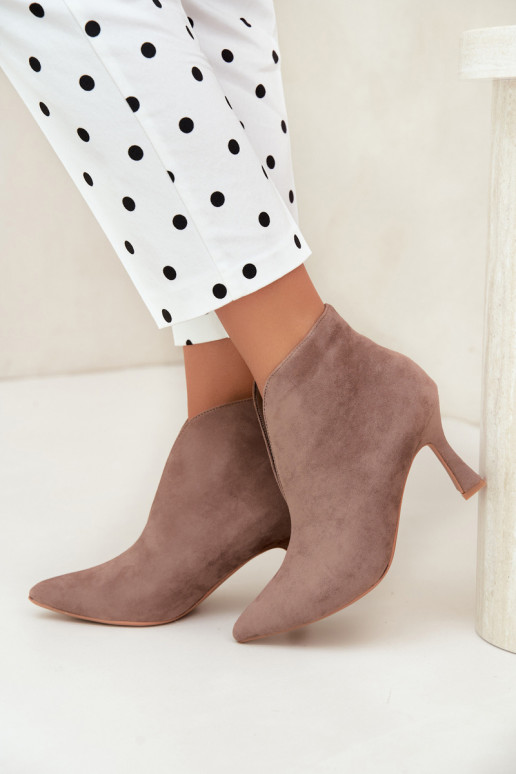 bottines pour femmes avec découpes et talons en sable Jelya