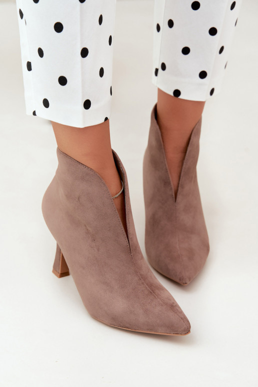 bottines pour femmes avec découpes et talons en sable Jelya
