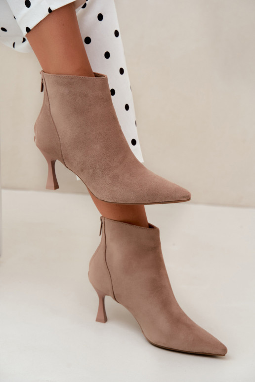 bottines isolées pour femmes avec talons en sable Elsya
