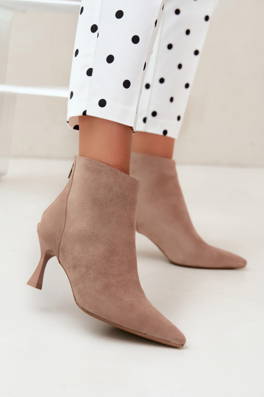 bottines isolées pour femmes avec talons en sable Elsya
