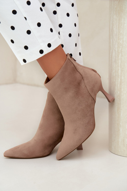 bottines isolées pour femmes avec talons en sable Elsya