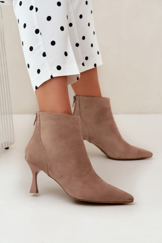 bottines isolées pour femmes avec talons en sable Elsya