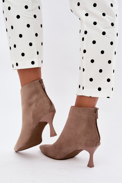 bottines isolées pour femmes avec talons en sable Elsya
